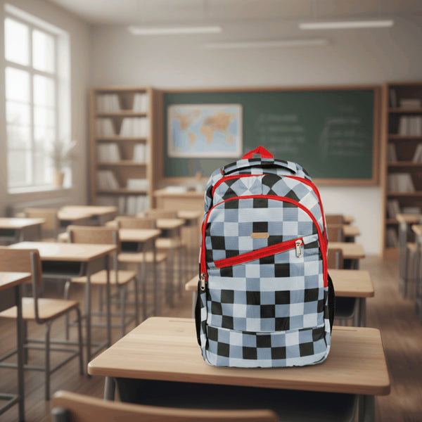 Personalized Checkered Backpack