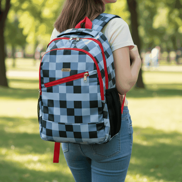 Personalized Checkered Backpack