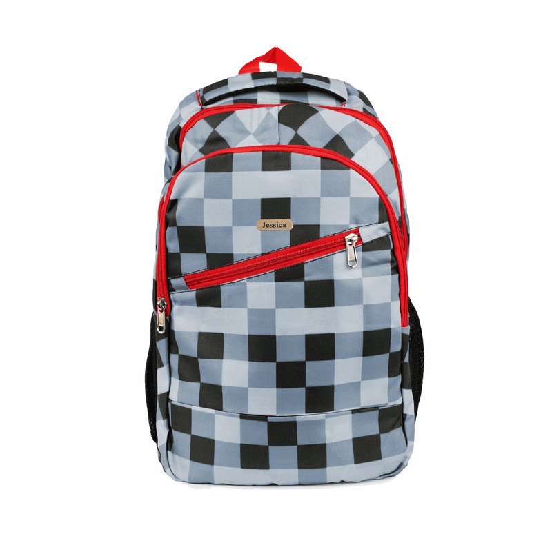 Personalized Checkered Backpack