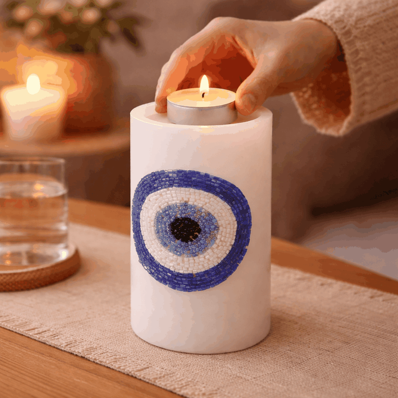 Personalized Evil Eye Candle