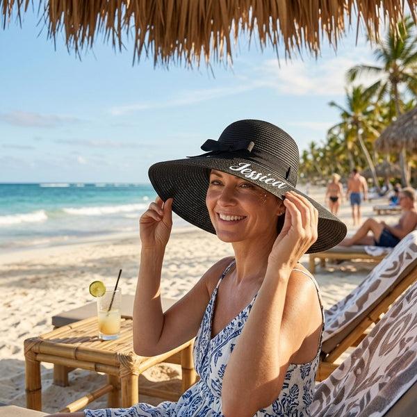 Personalized Black Round Hat