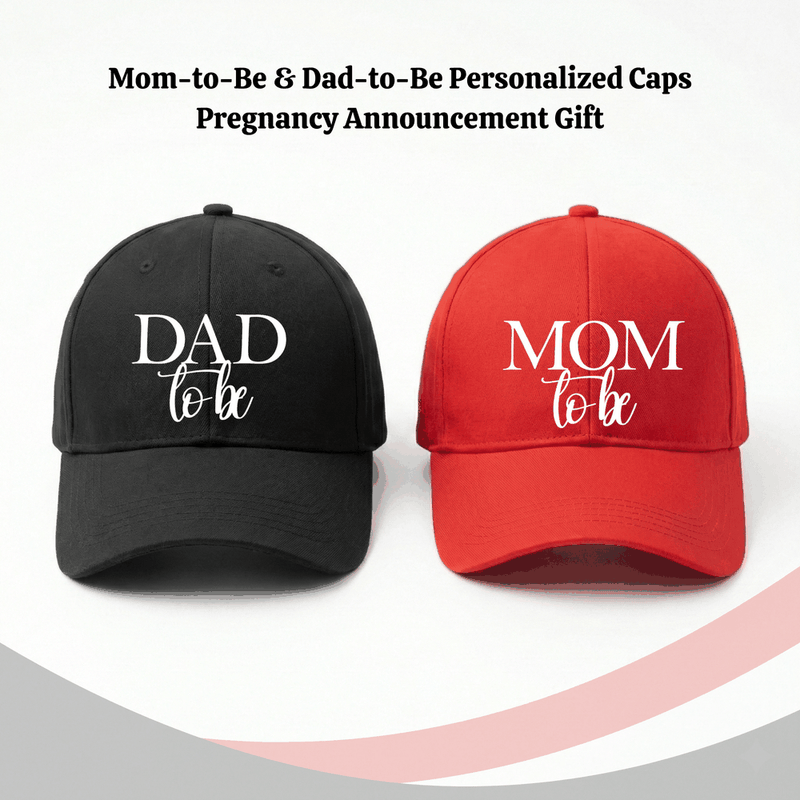 Personalized Personalised Cap Red And Black For Couple