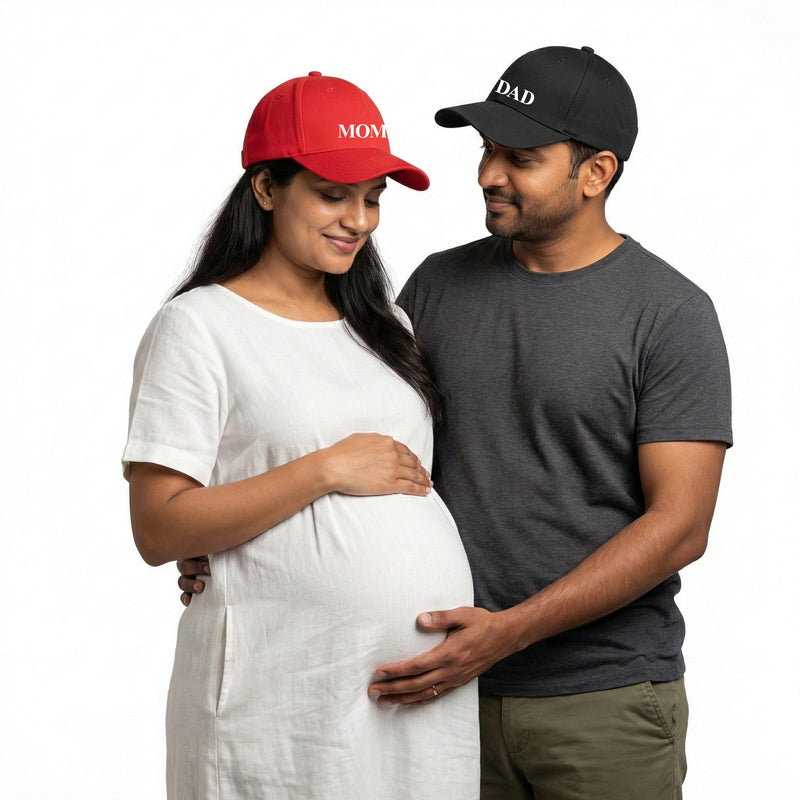 Personalized Personalised Cap Red And Black For Couple