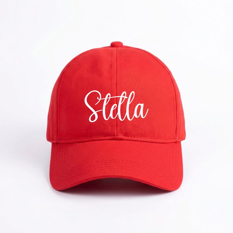 Personalized Personalised Cap Red And Black