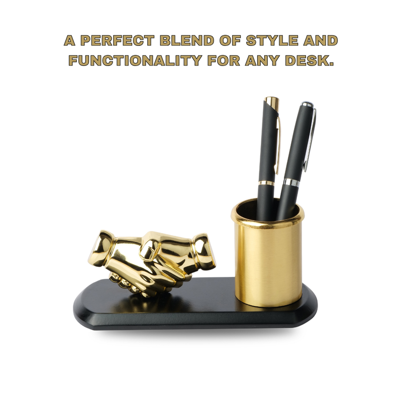 Personalized Handshake Pen Holder