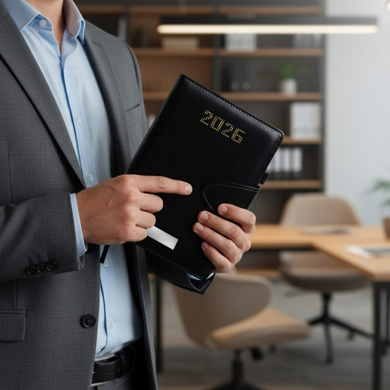 Personalized Black Diary 2026