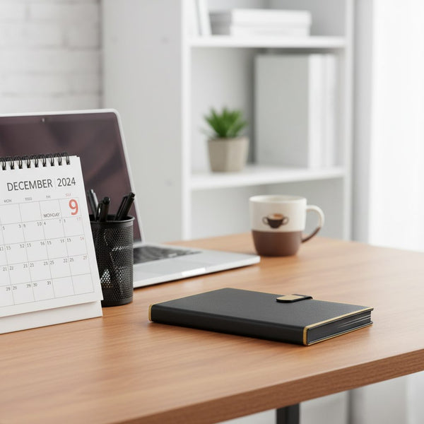 Personalized Black Line Patern Diary