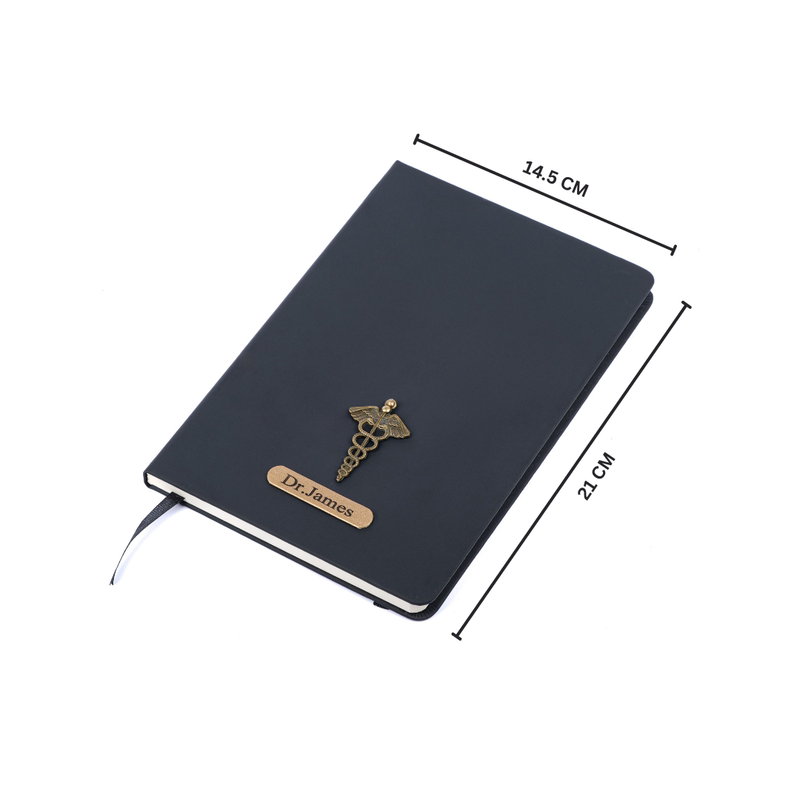 Personalized Dr Charm Black Diary