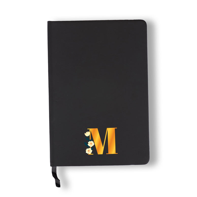 Personalized Alphabet Black Diary
