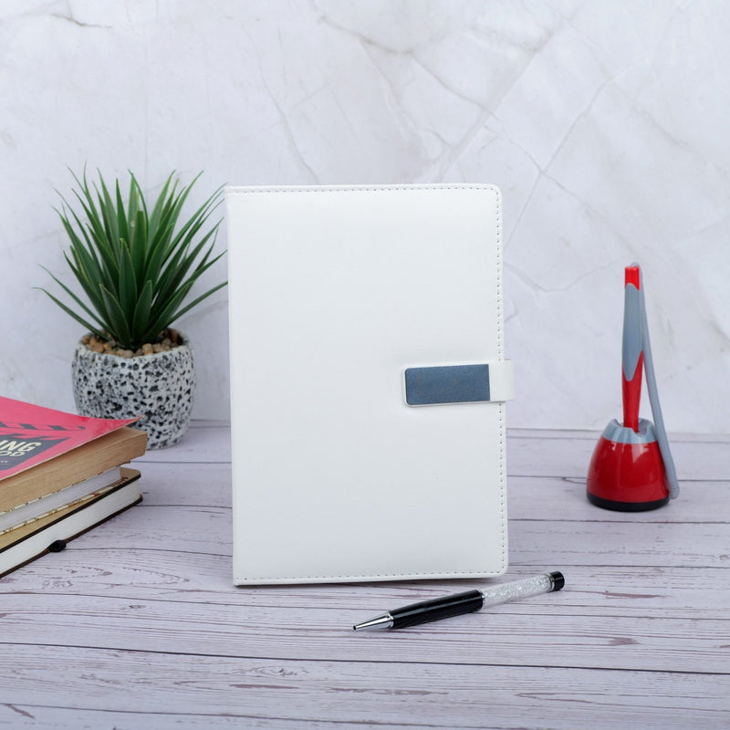 Personalized White Diary