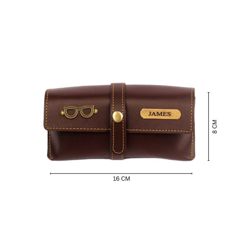 Personalized Eyewear Case - Brown