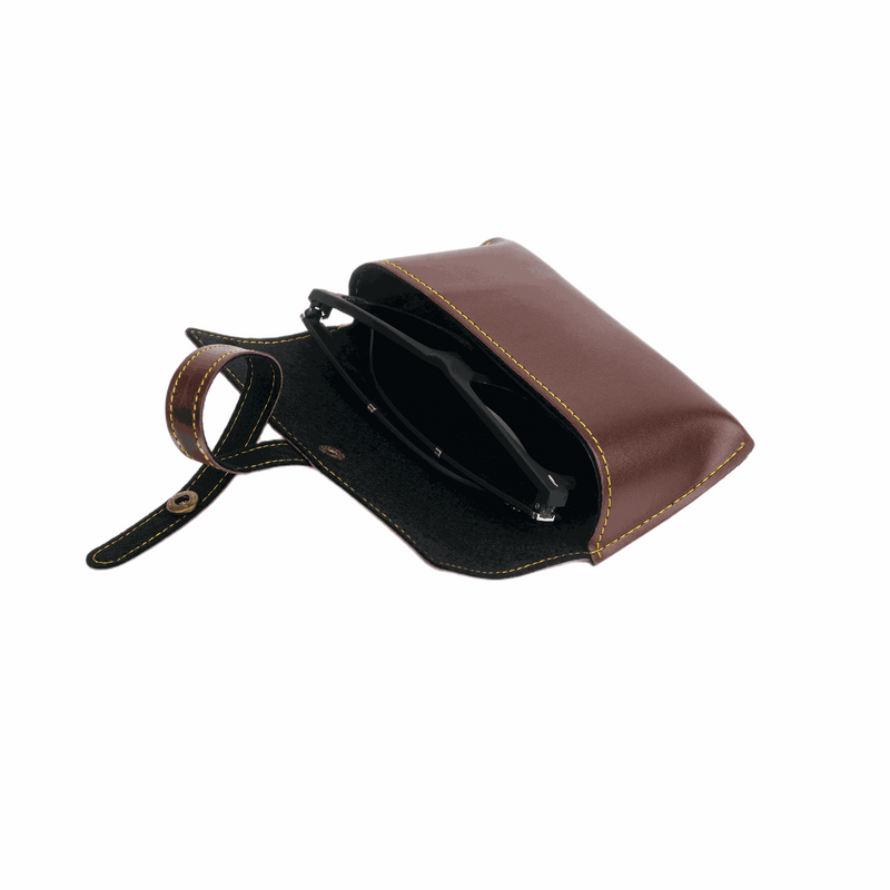 Personalized Eyewear Case - Brown