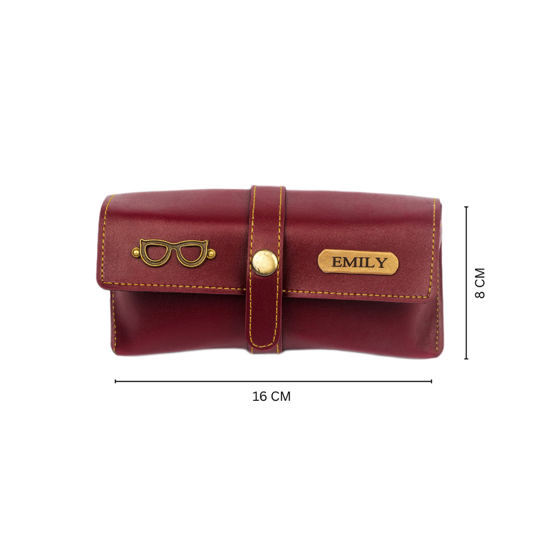 Personalized Eyewear Case - Maroon