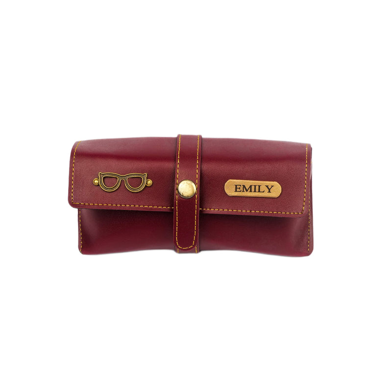 Personalized Eyewear Case - Maroon
