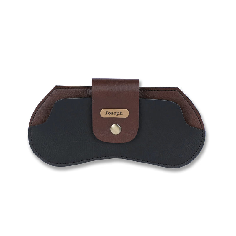 Personalized Eyewear Case Lather - Black