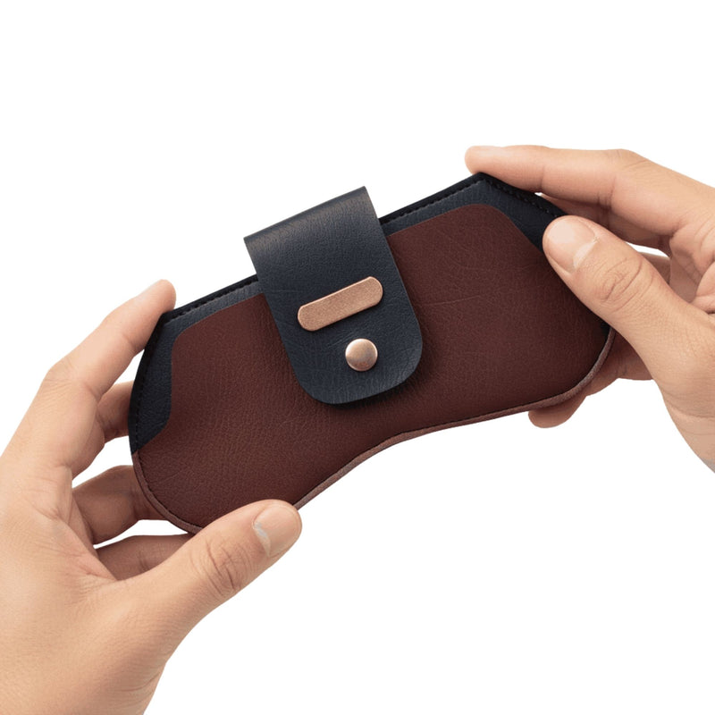 Personalized Eyewear Case Lather - Brown
