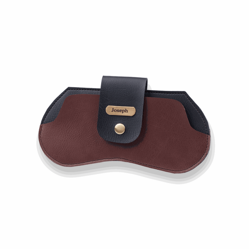 Personalized Eyewear Case Lather - Brown