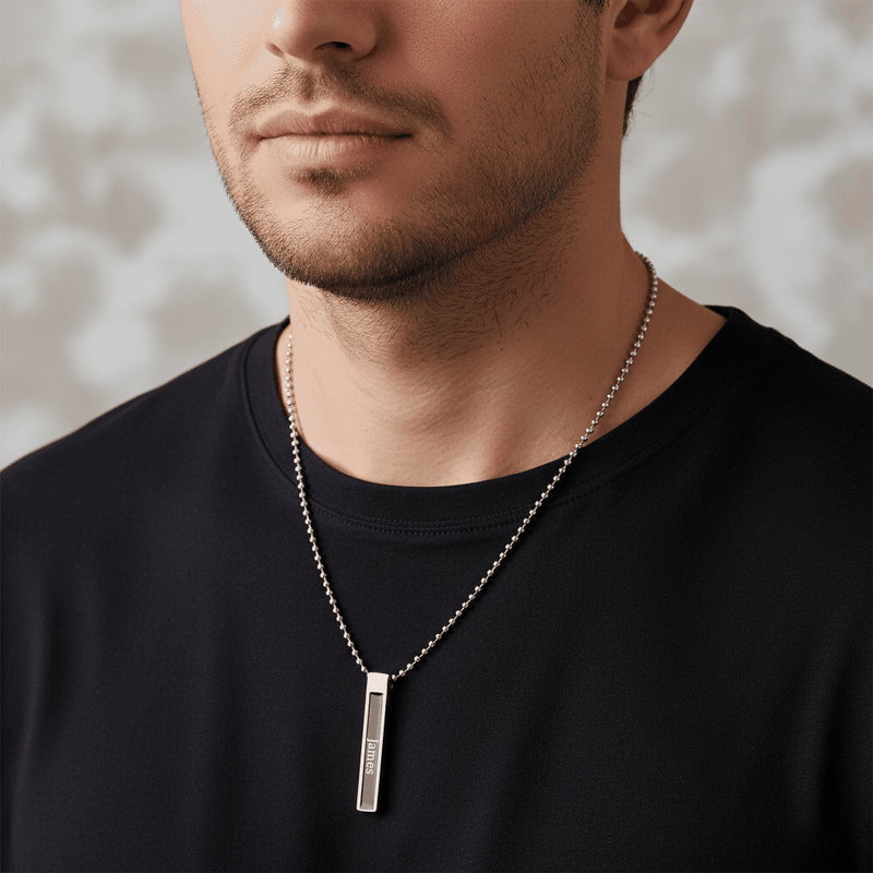 Personalized Silver And Gold Chain Couple