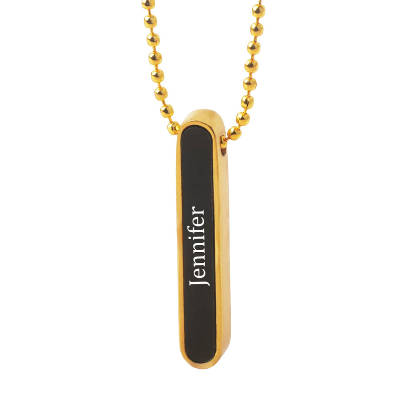 Personalized Silver And Gold Chain Couple