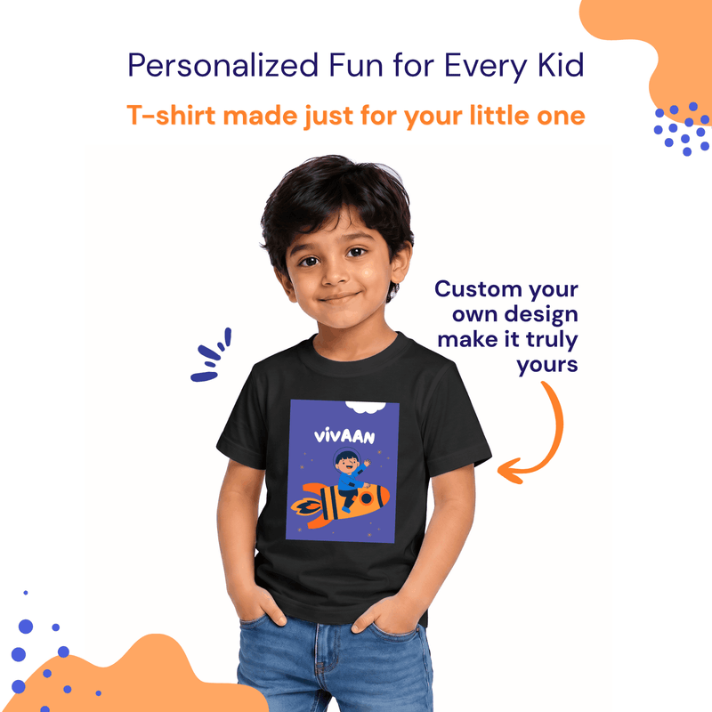Personalized Kids T-Shirts - Black