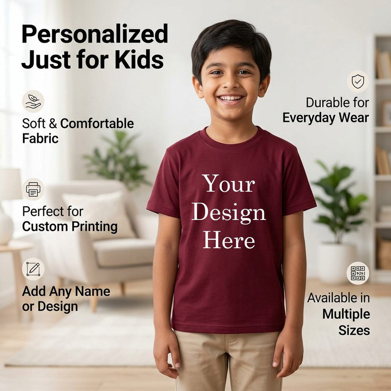 Personalized Kids T-Shirts - Maroon