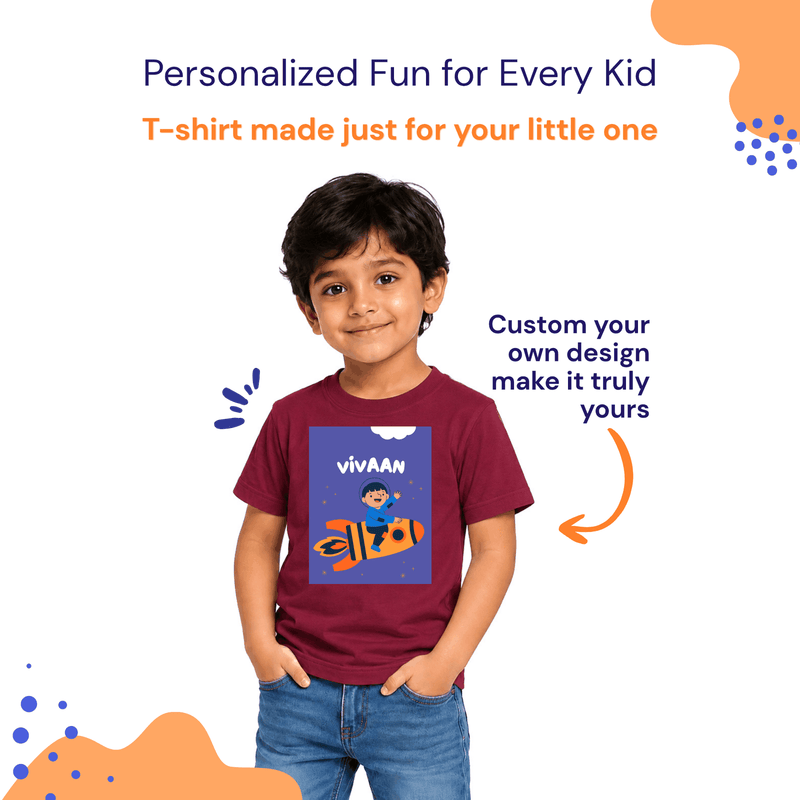 Personalized Kids T-Shirts - Maroon