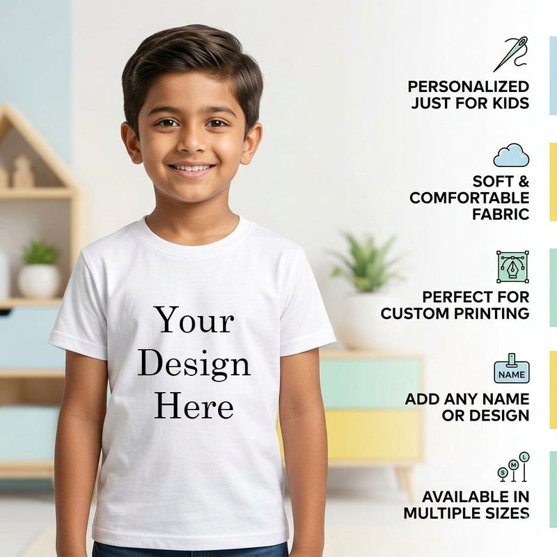 Personalized Kids T-Shirts - White