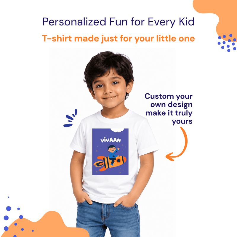 Personalized Kids T-Shirts - White