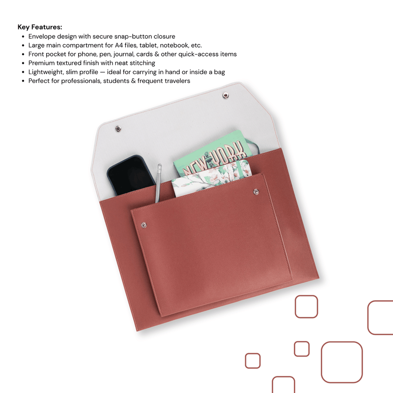 Personalized Folder Bag - Brown