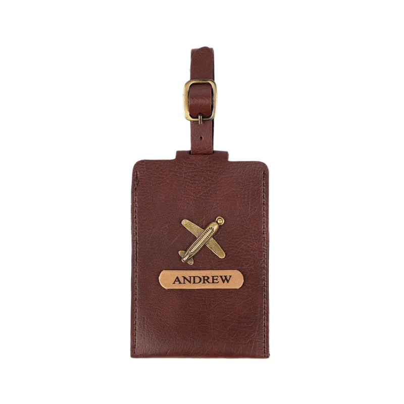 Personalized Luggage Tag - Brown