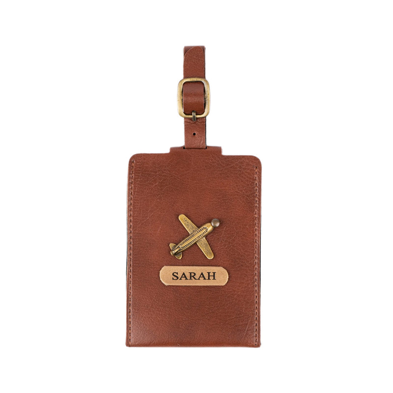 Personalized Luggage Tag - Light Brown