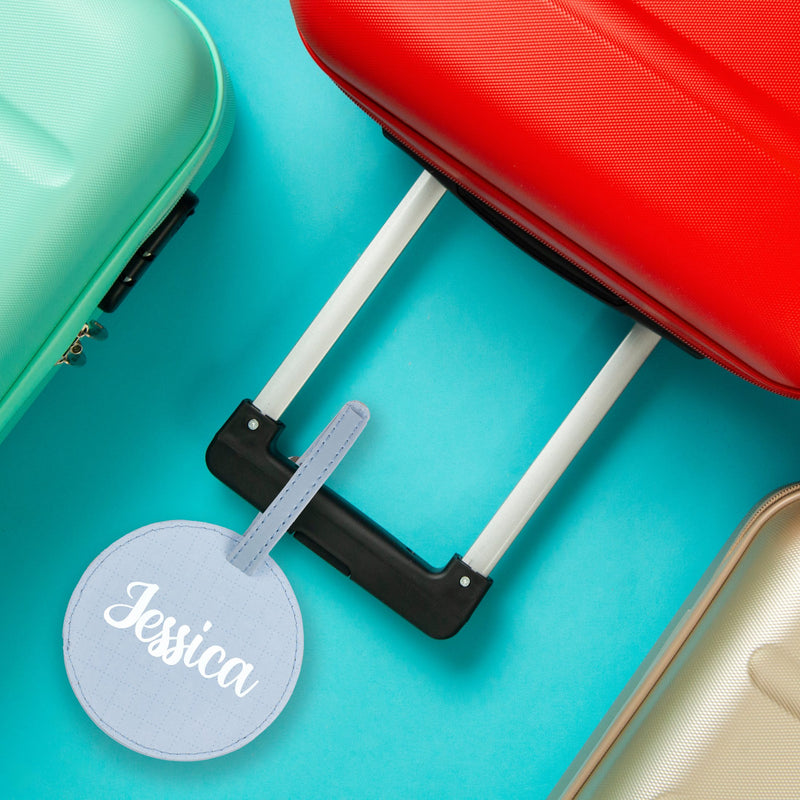 Personalized Round World Map Printed Personalized Name Luggage Tag
