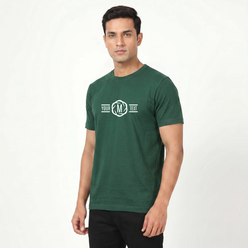 Personalized Men T-Shirts - Bottle Green