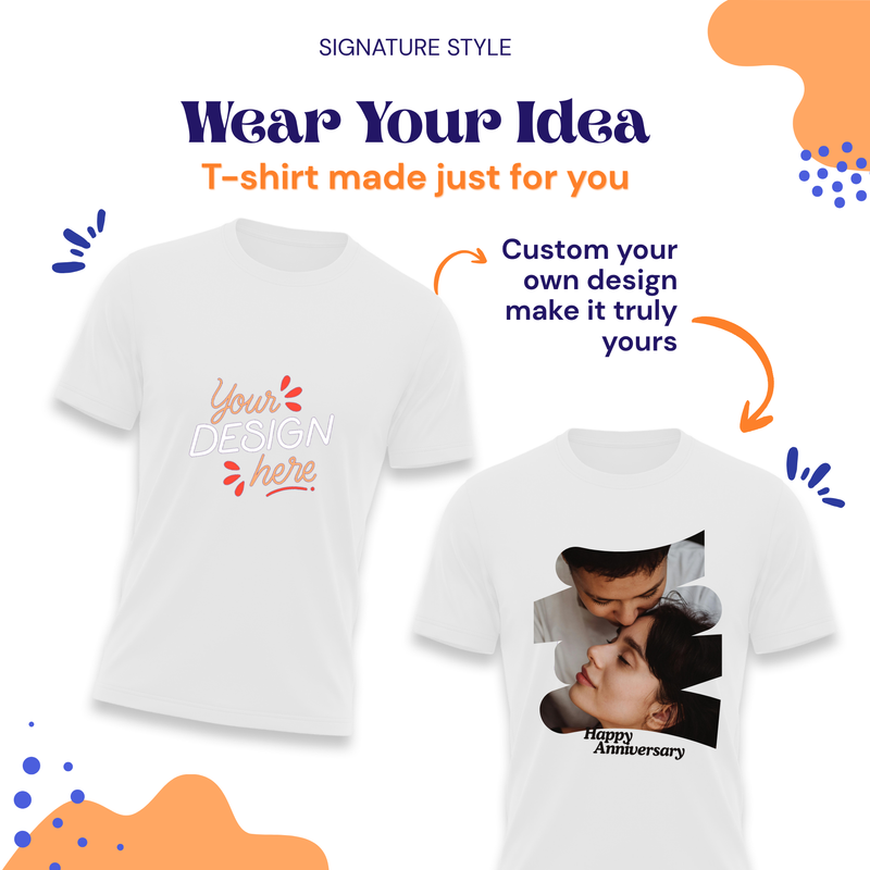 Personalized Men T-Shirts - White
