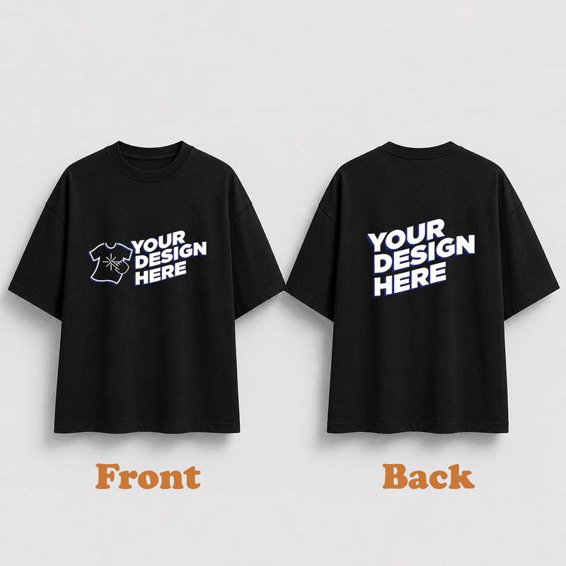 Personalized Oversized T-Shirts - Black