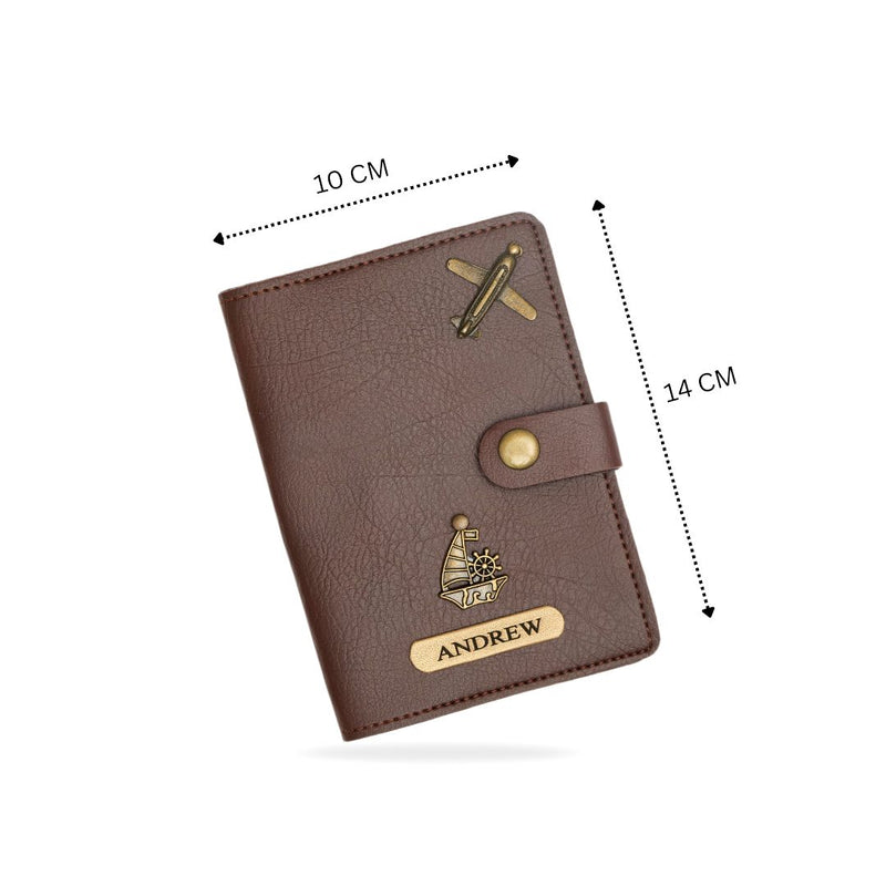 Personalized With Button - Dark Brown