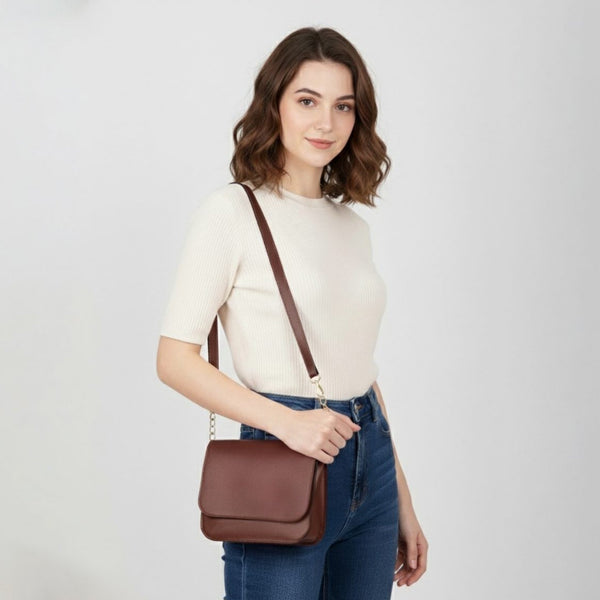 Personalized Sling Bag - Brown