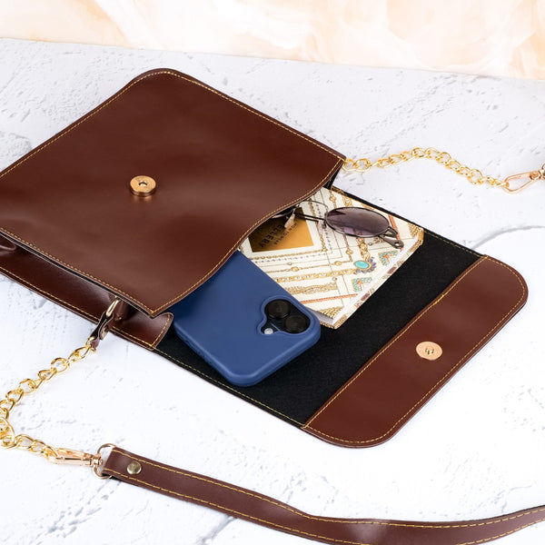 Personalized Sling Bag - Brown