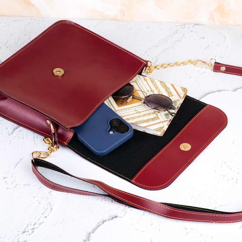 Personalized Sling Bag - Maroon