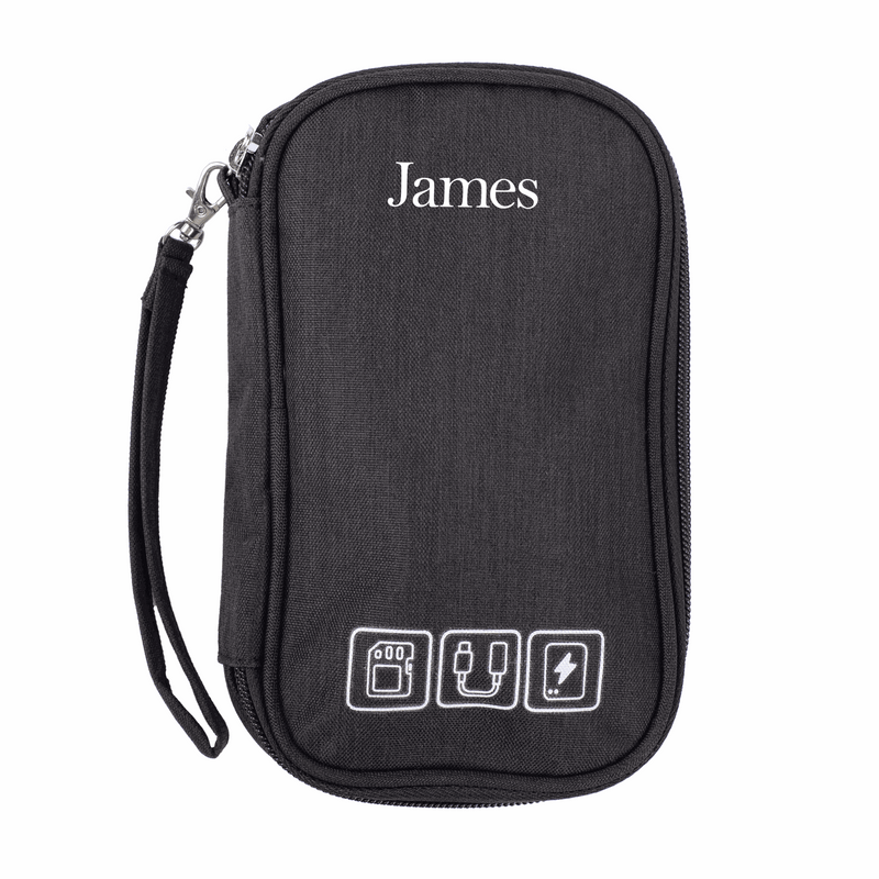 Personalized Tech Organizer - Black