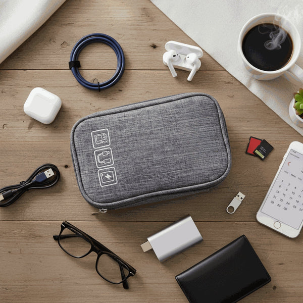 Personalized Tech Organizer - Gray