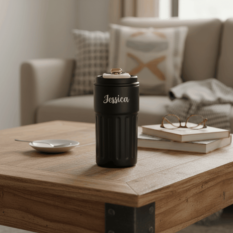 Personalized Black Coffee Mug