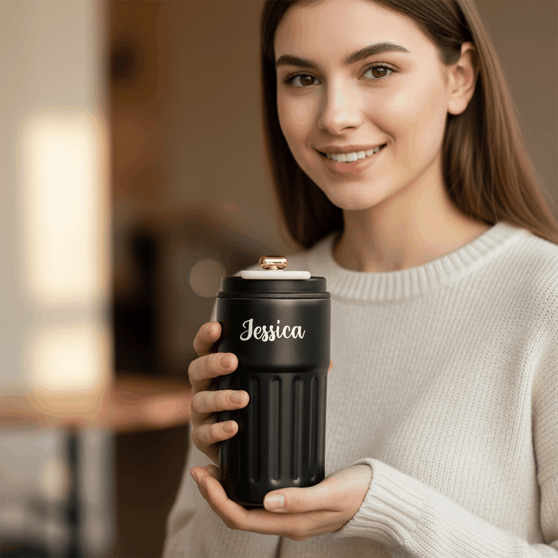 Personalized Black Coffee Mug