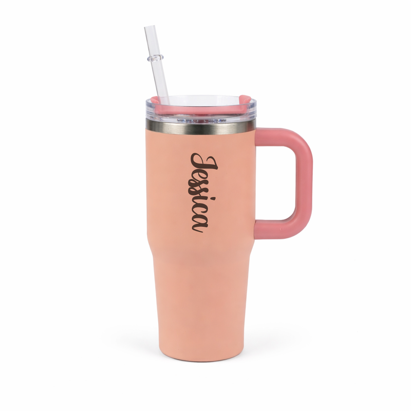 Personalized Mini Tumbler Pink Peach