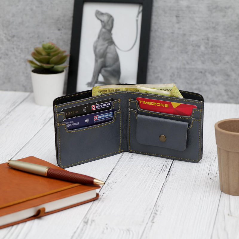 Personalized Mens Wallet - Gray