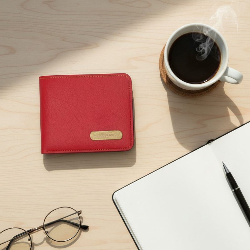 Personalized Mens Wallet - Red