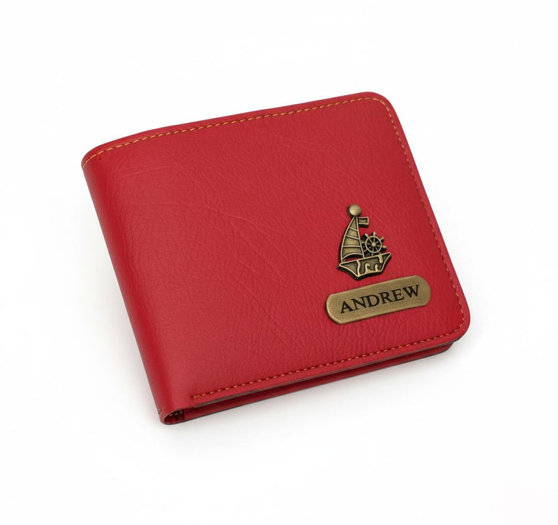 Personalized Mens Wallet - Red