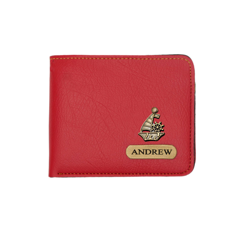 Personalized Mens Wallet - Red