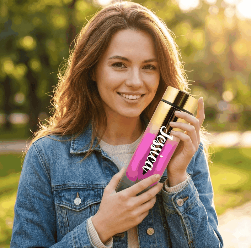 Personalized Pink Gold Temp Bottle