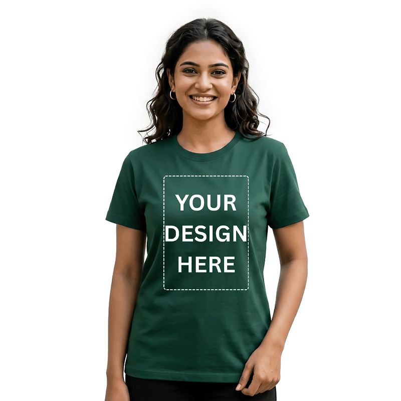 Personalized Womens T-Shirt - Bottle Green